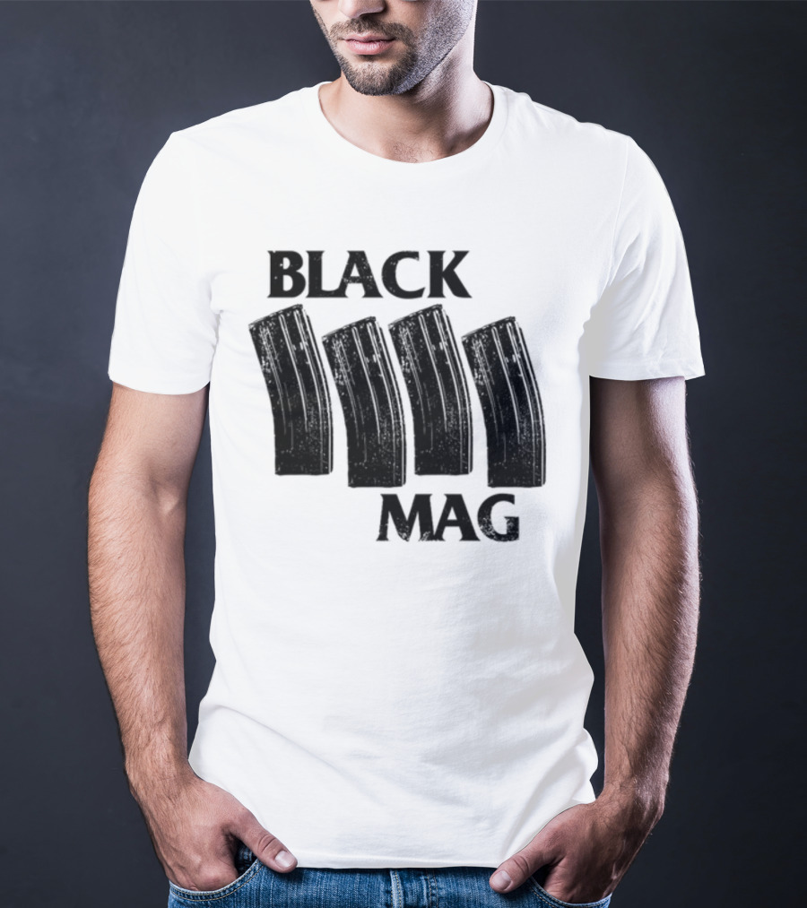 Black Mag Donut Operator Four Magazines T-Shirt
