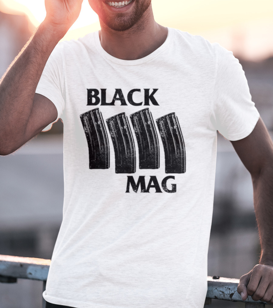 Black Mag Donut Operator Four Magazines T-Shirt