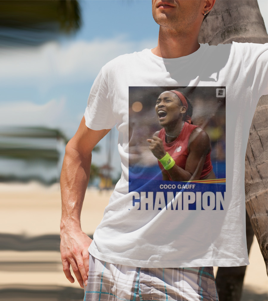 Coco Gauff Champion ESPN Tennis New Balance T-Shirt