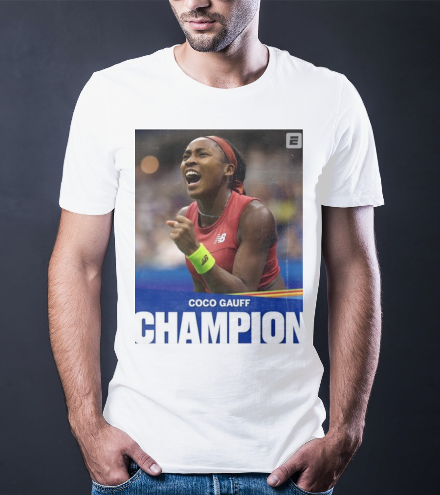 Coco Gauff Champion ESPN Tennis New Balance T-Shirt