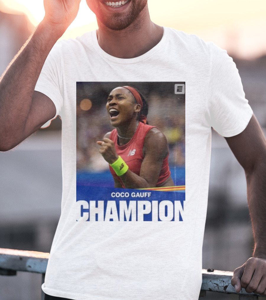 Coco Gauff Champion ESPN Tennis New Balance T-Shirt
