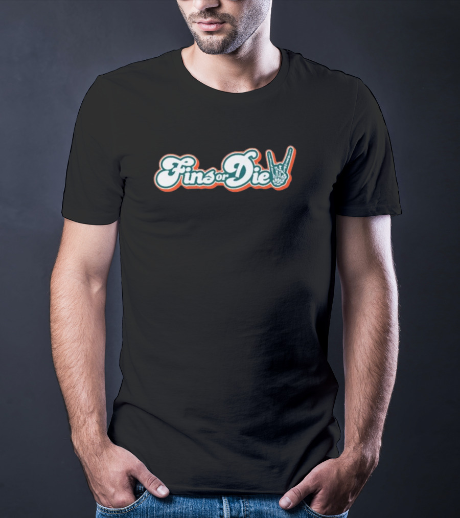 Takesweremade Fins Or Die Hand Gesture T-Shirt