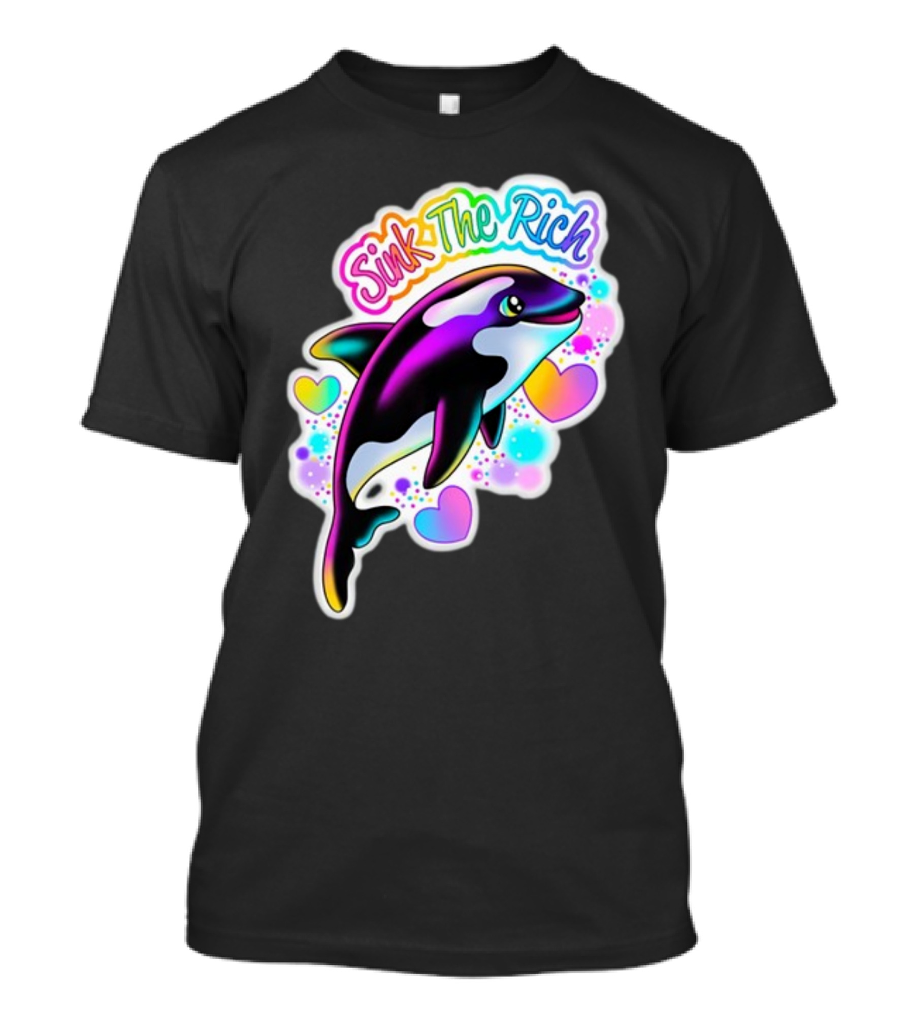 Sink The Rich Theartsyalien Bigcartel Colorful Orca Hearts T-Shirt