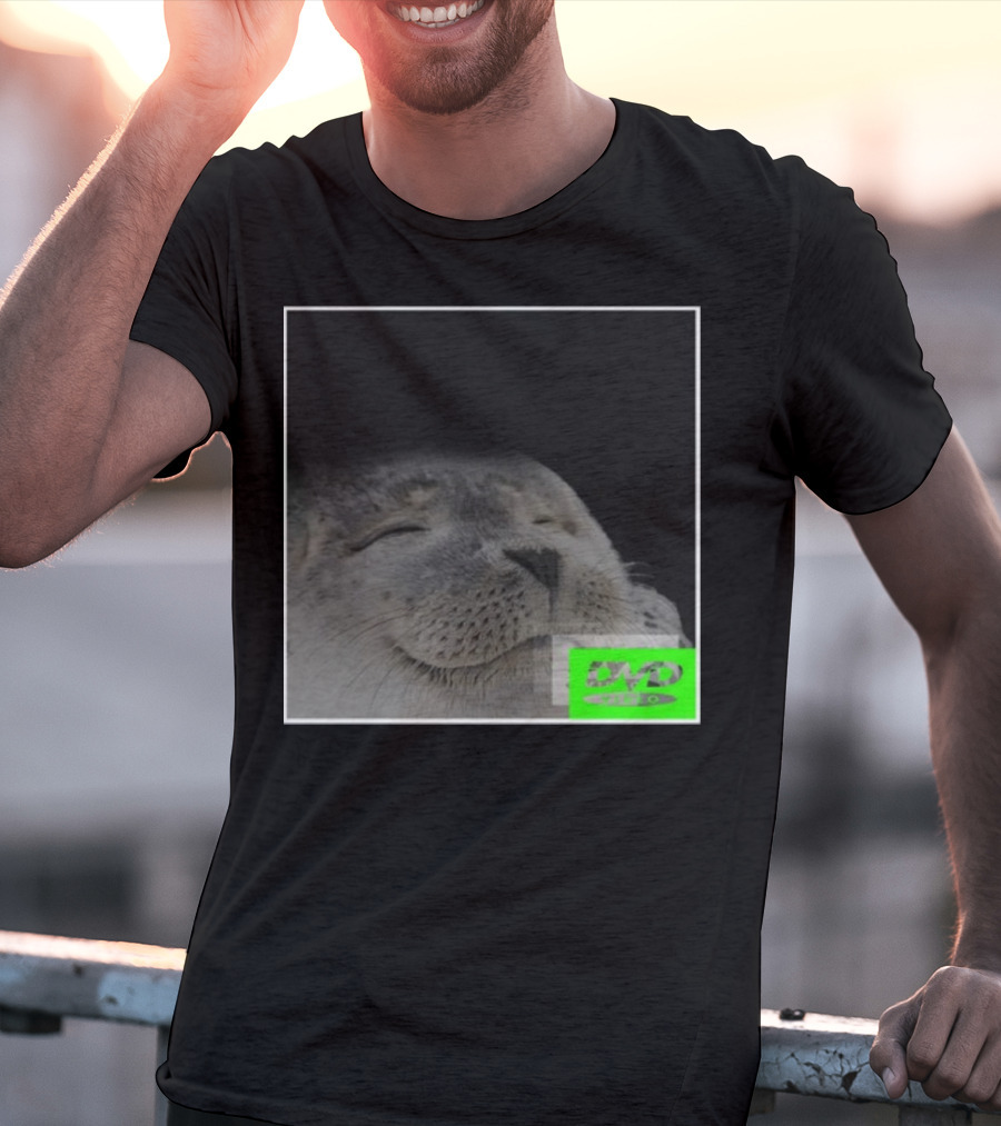 Bouncing DVD Hits Corner Idle Screen Meme Relaxed Seal T-Shirt