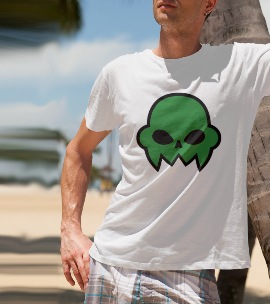 Jake's Green Skull Iconic Halloween Shadow T-Shirt