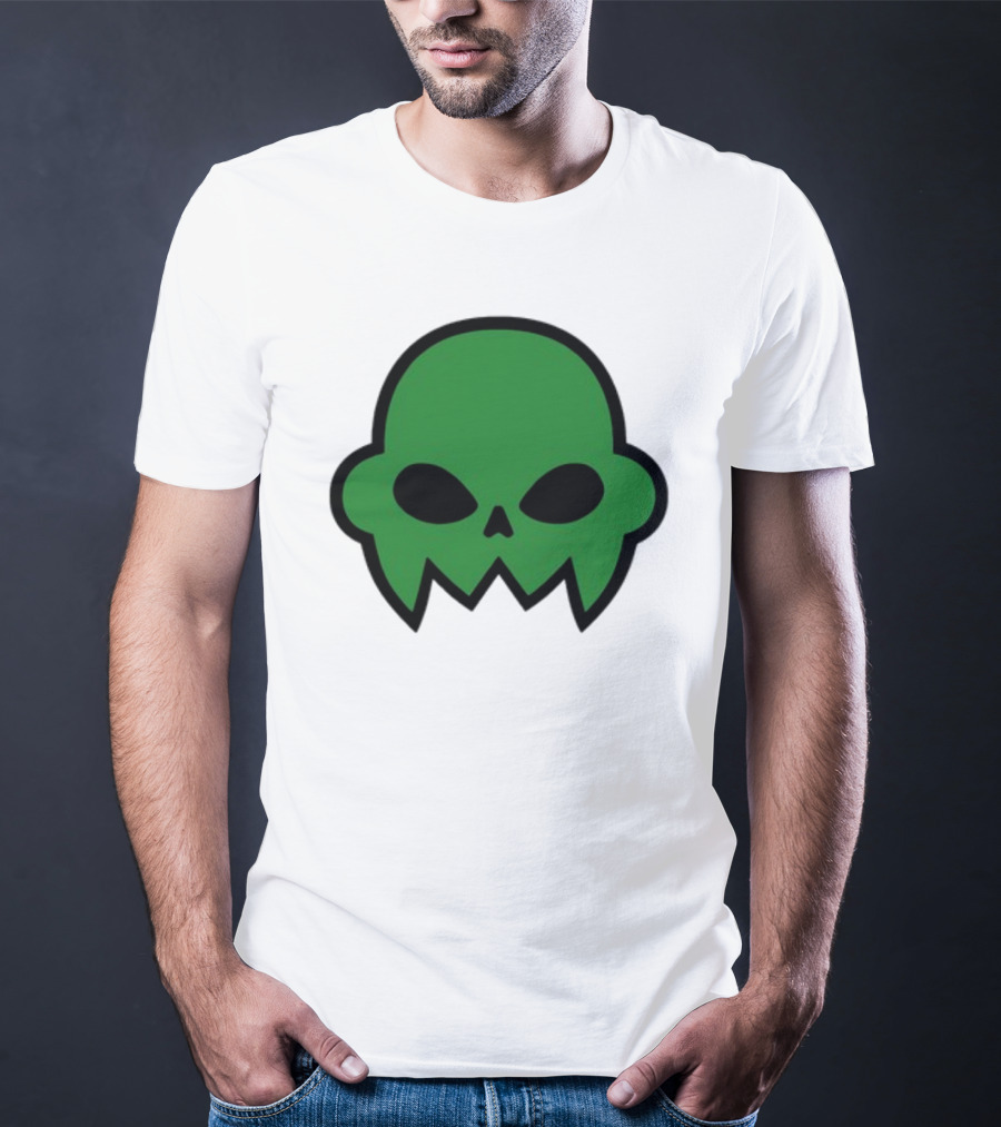 Jake's Green Skull Iconic Halloween Shadow T-Shirt