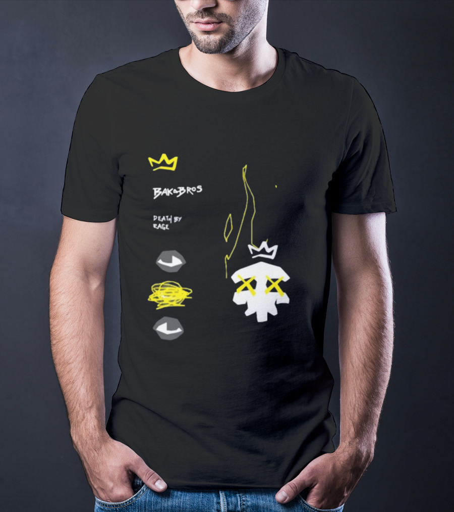 Baka Bros Death By Rage Family Crown Skull T-Shirt