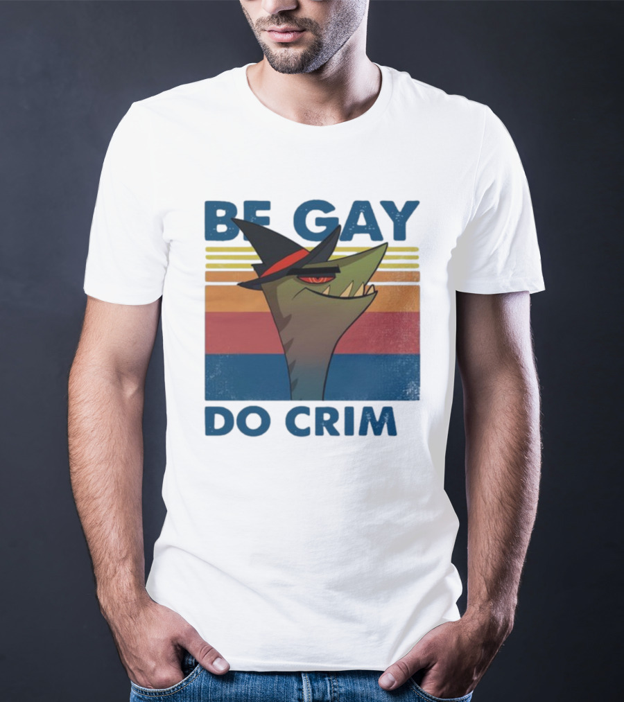 Helluva Boss Be Gay Do Crime Retro Style Snake In Hat T-Shirt