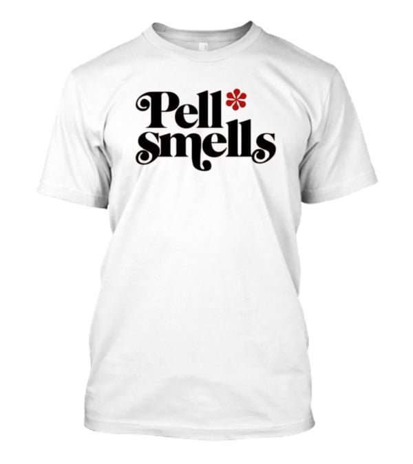 Pell Smells Vintage-Style Retro Flower Accent T-Shirt
