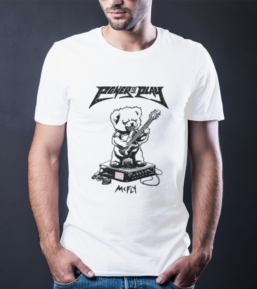 Power To Play Bear McFly Guitar Amplifier T-Shirt