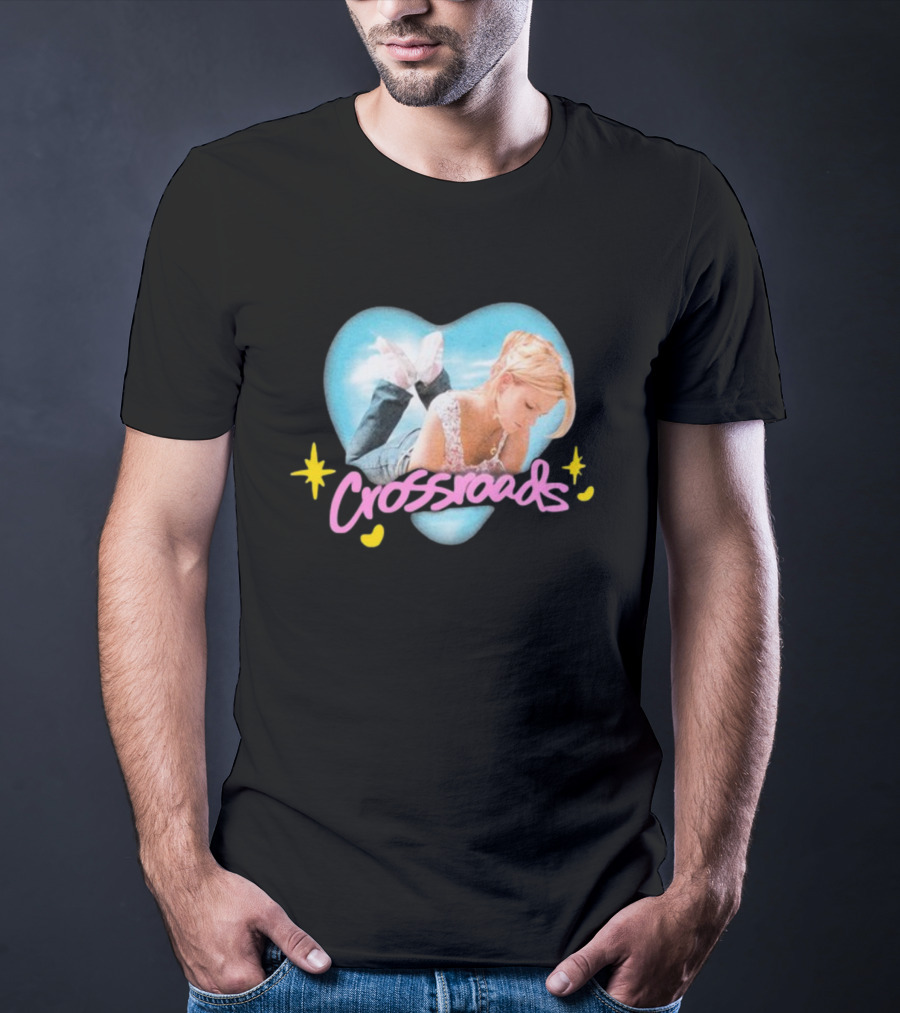 Crossroads Airbrush Heart Design With Woman And Stars T-Shirt