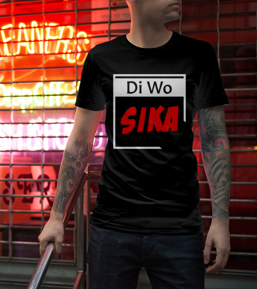 Di Wo Sika Bold Modern Text Block T-Shirt
