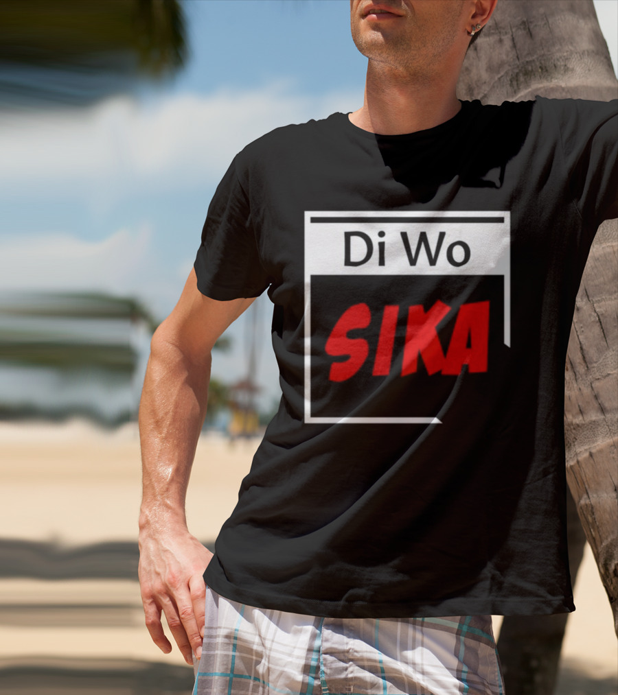Di Wo Sika Bold Modern Text Block T-Shirt