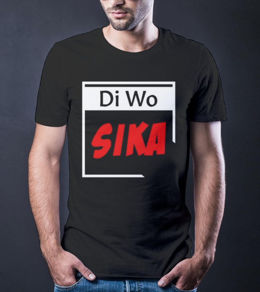 Di Wo Sika Bold Modern Text Block T-Shirt