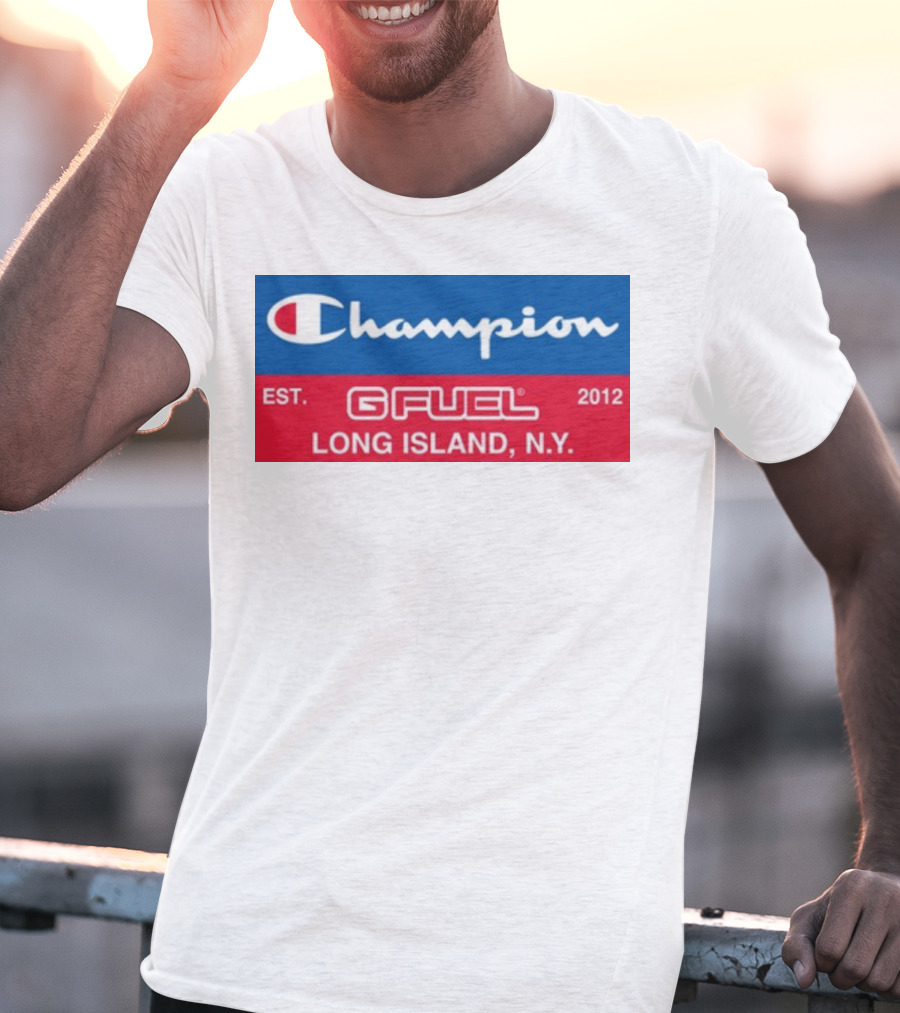 Champion Gfuel Est. 2012 Long Island N.Y T-Shirt