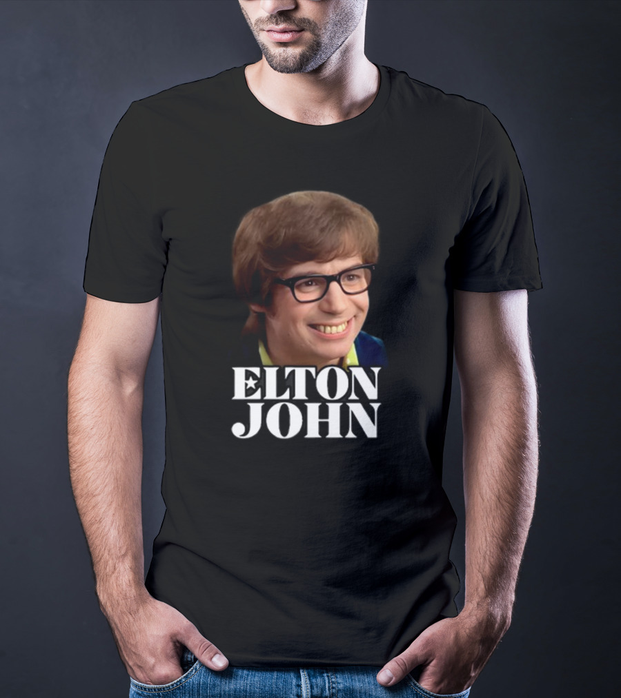 Shitheadsteve Elton John Austin Powers Face Mashup T-Shirt
