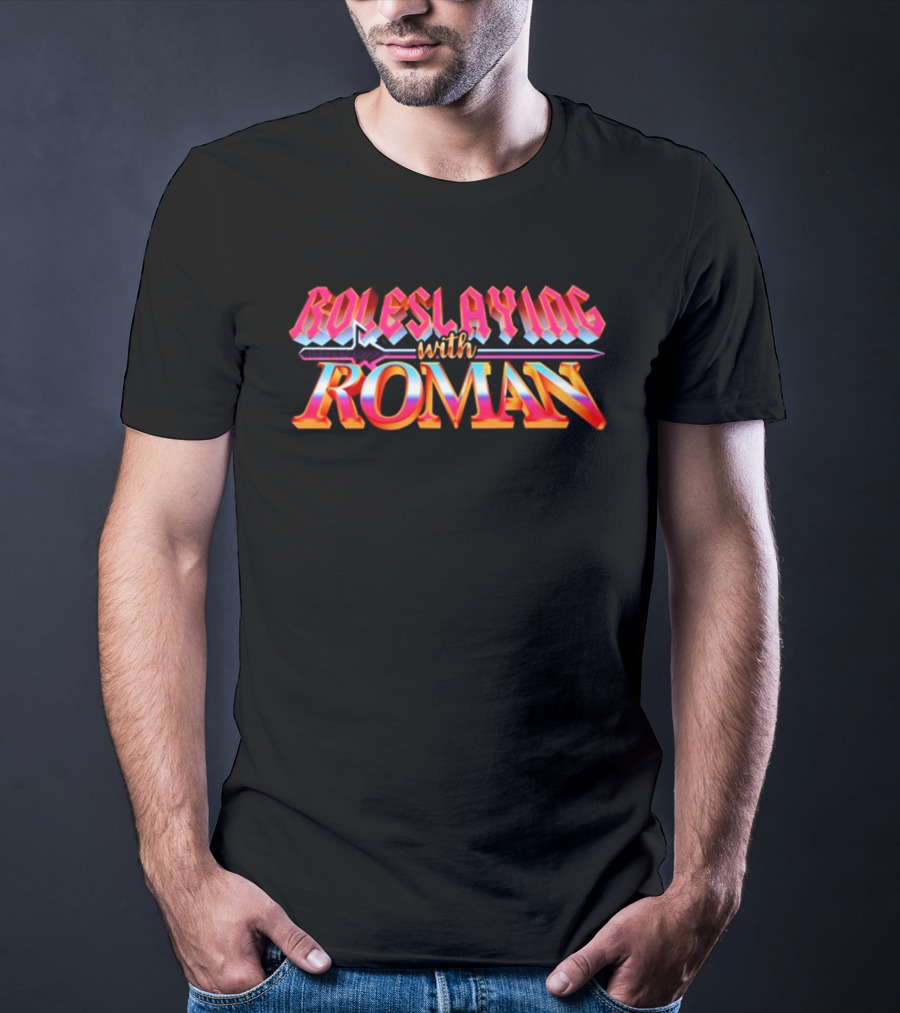 Thomas Sanders Roleslaying With Roman Bold Retro T-Shirt