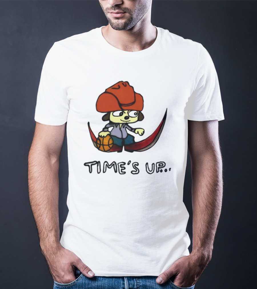 TIME'S UP Parappa The Rapper Basketball Swoosh T-Shirt