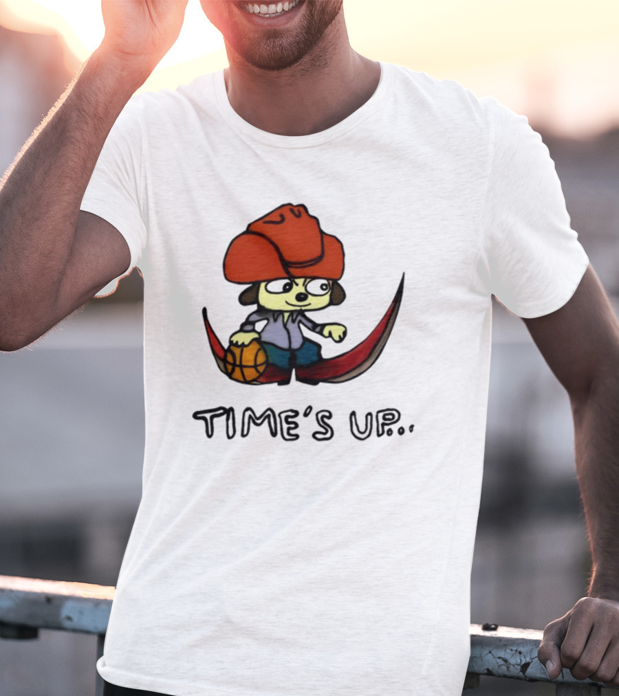 TIME'S UP Parappa The Rapper Basketball Swoosh T-Shirt
