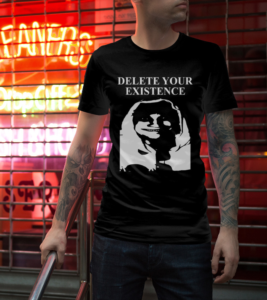 DELETE YOUR EXISTENCE Hoodie Skeleton T-Shirt