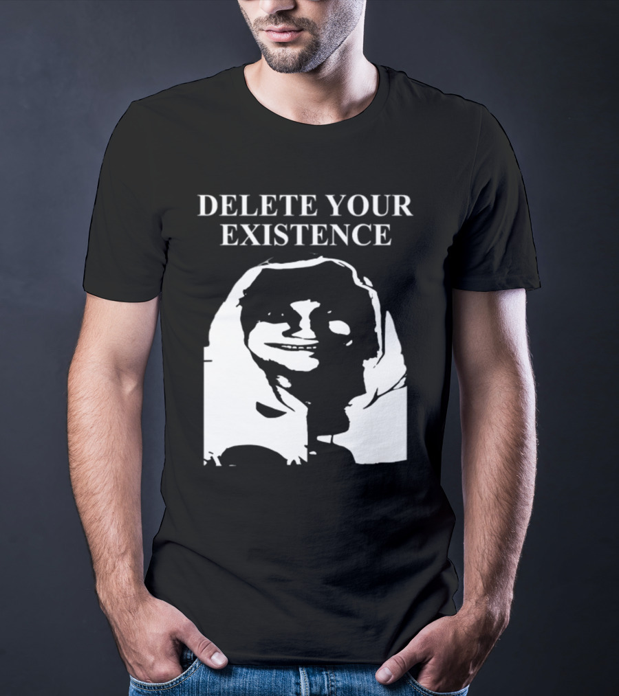 DELETE YOUR EXISTENCE Hoodie Skeleton T-Shirt