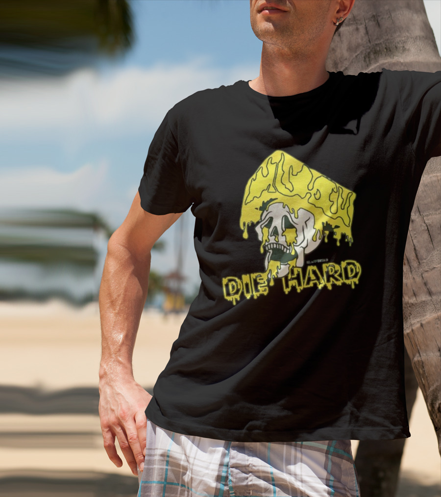 Die Hard Cheesehead Melting Skull T-Shirt