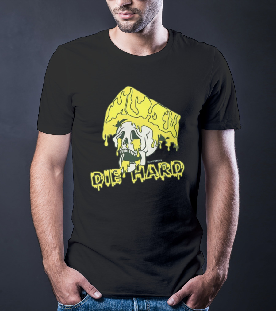 Die Hard Cheesehead Melting Skull T-Shirt