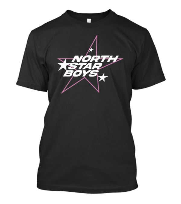 North Star Boys Pink And White Star T-Shirt