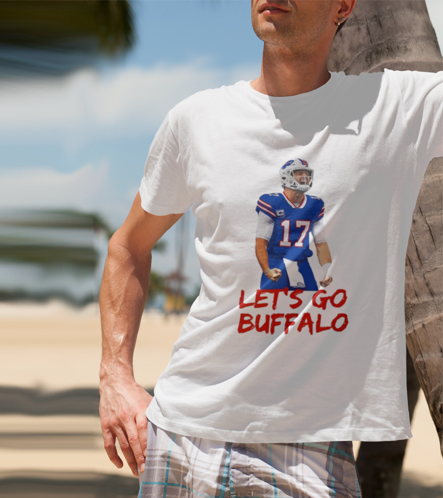 VictoryShirtsStore Josh Allen 17 Let's Go Buffalo Football Player T-Shirt