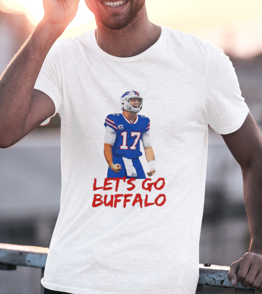 VictoryShirtsStore Josh Allen 17 Let's Go Buffalo Football Player T-Shirt