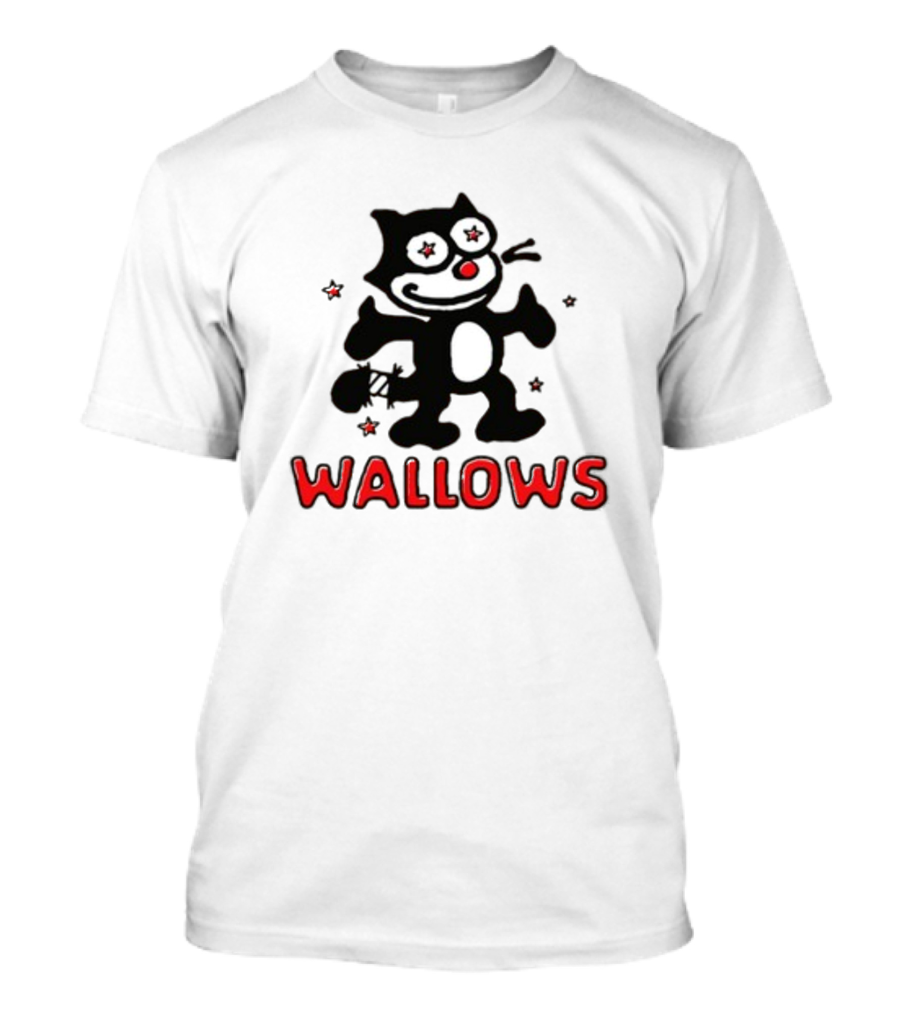 Wallows Toon Cat Starry-Eyed Cartoon Character T-Shirt