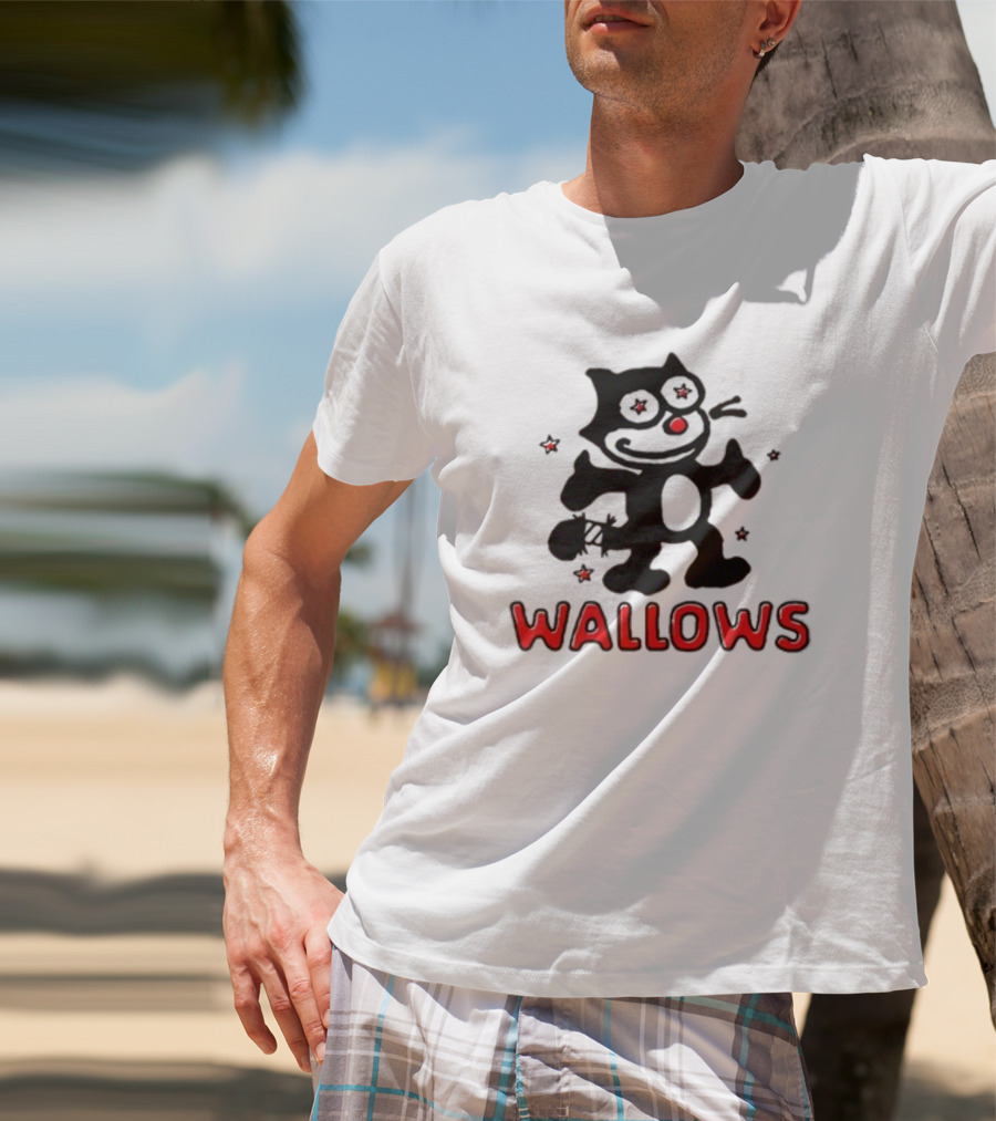 Wallows Toon Cat Starry-Eyed Cartoon Character T-Shirt