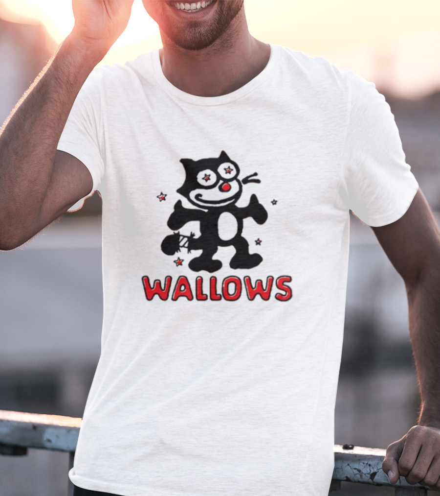 Wallows Toon Cat Starry-Eyed Cartoon Character T-Shirt