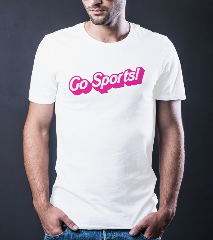 Go Sports Barbie Logo Style Text Playful Pink T-Shirt