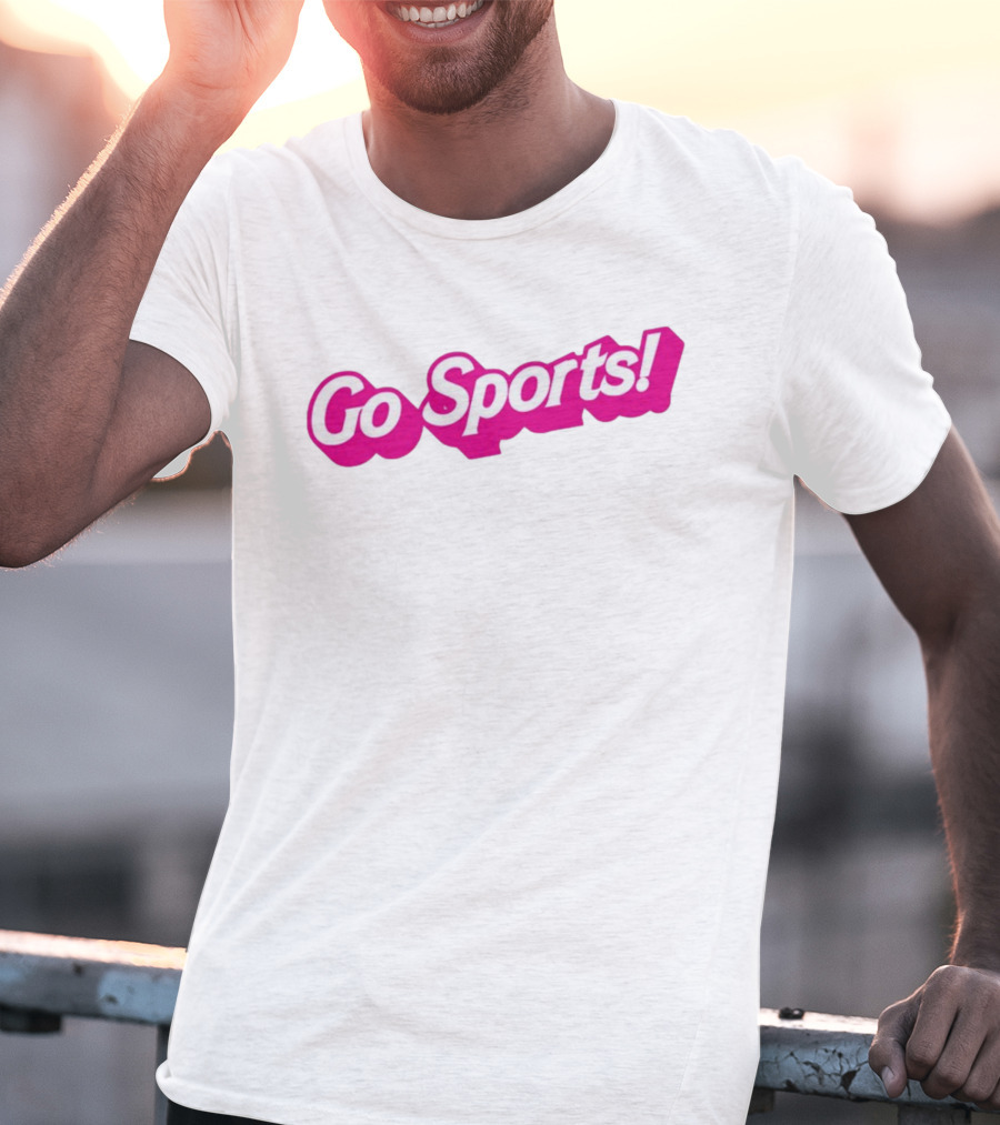 Go Sports Barbie Logo Style Text Playful Pink T-Shirt