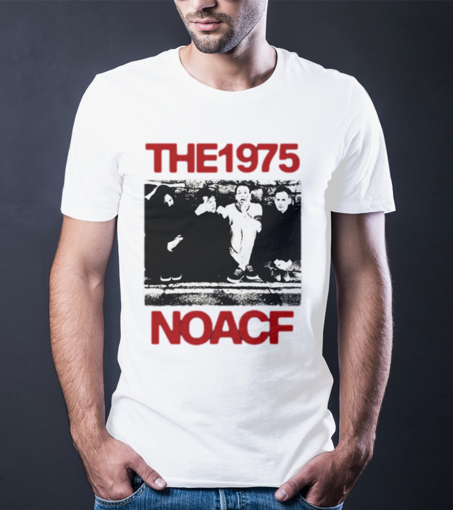 The 1975 NOACF Photo Black And White Group Image T-Shirt