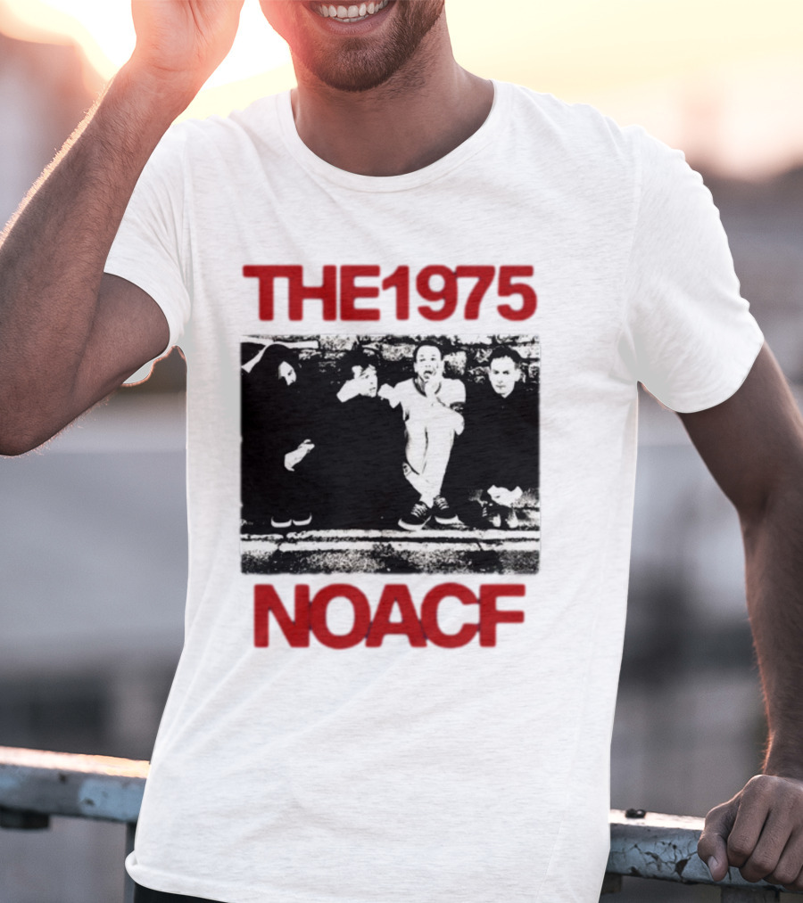 The 1975 NOACF Photo Black And White Group Image T-Shirt