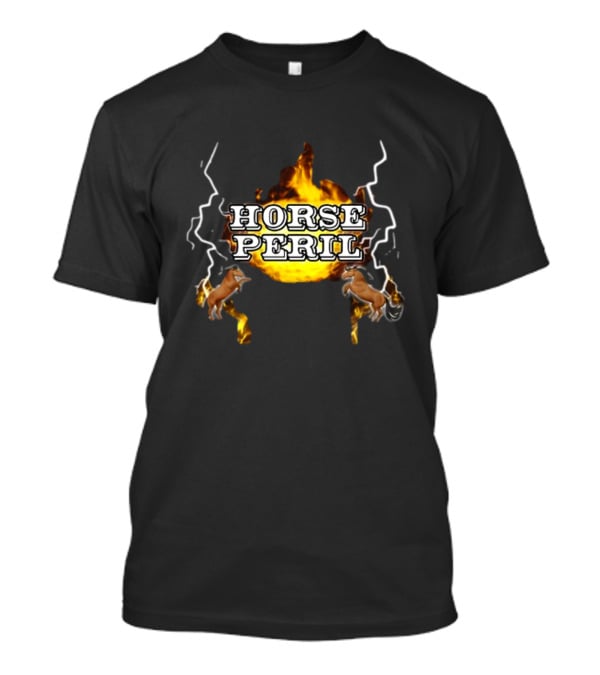 Horse Peril Flames And Lightning With Horses T-Shirt