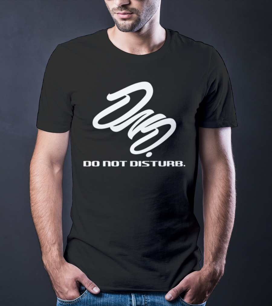 Dnd Do Not Disturb Iconic Font White Swirl T-Shirt