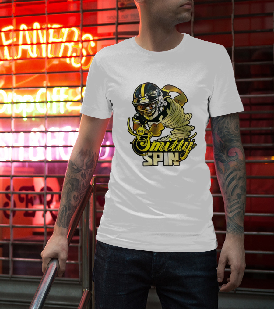 The Smitty Spin Football Player Iconic Action T-Shirt