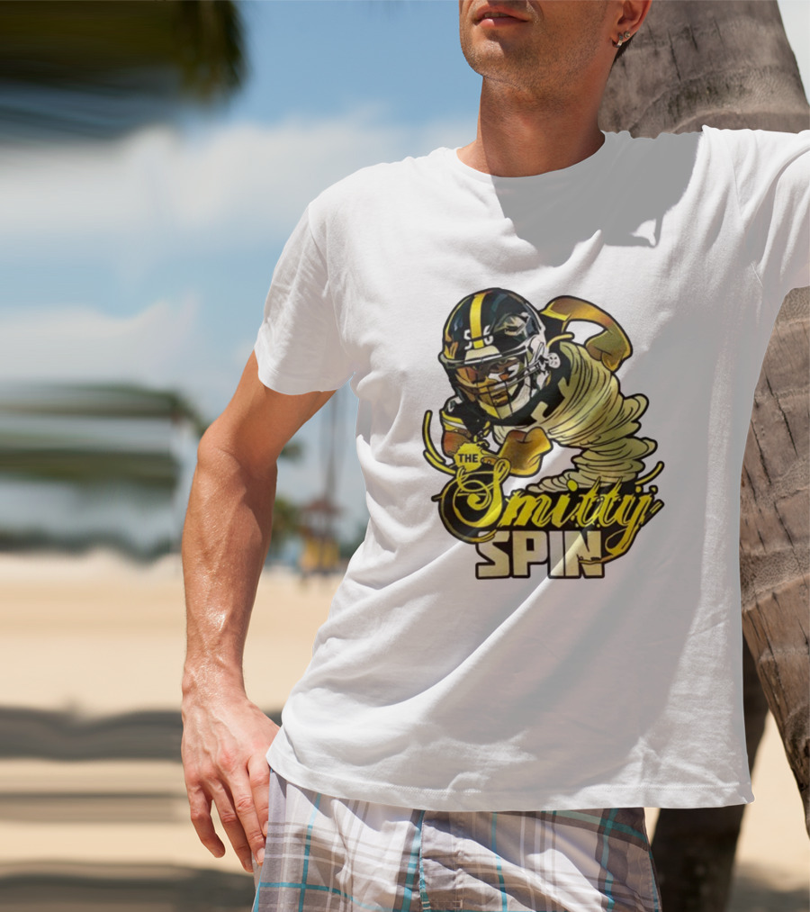 The Smitty Spin Football Player Iconic Action T-Shirt
