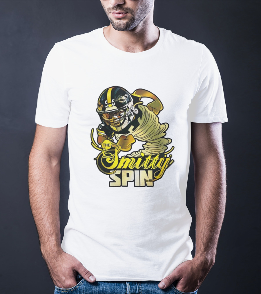 The Smitty Spin Football Player Iconic Action T-Shirt