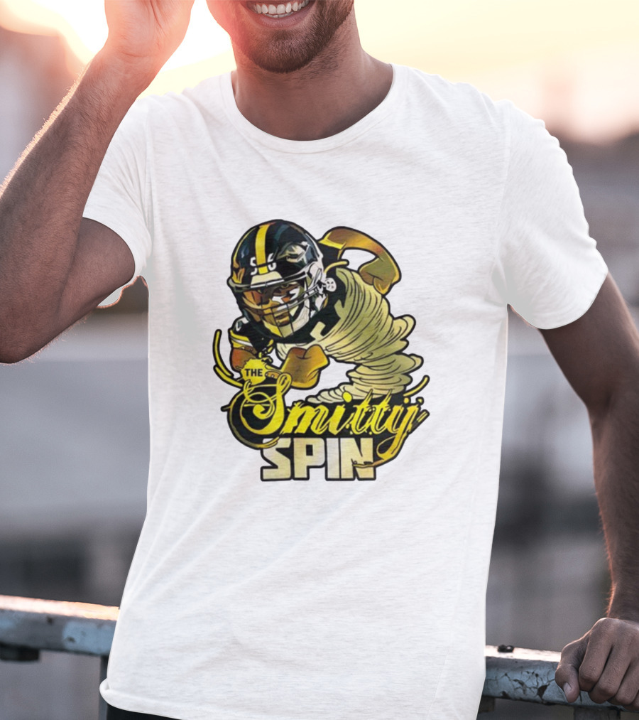 The Smitty Spin Football Player Iconic Action T-Shirt
