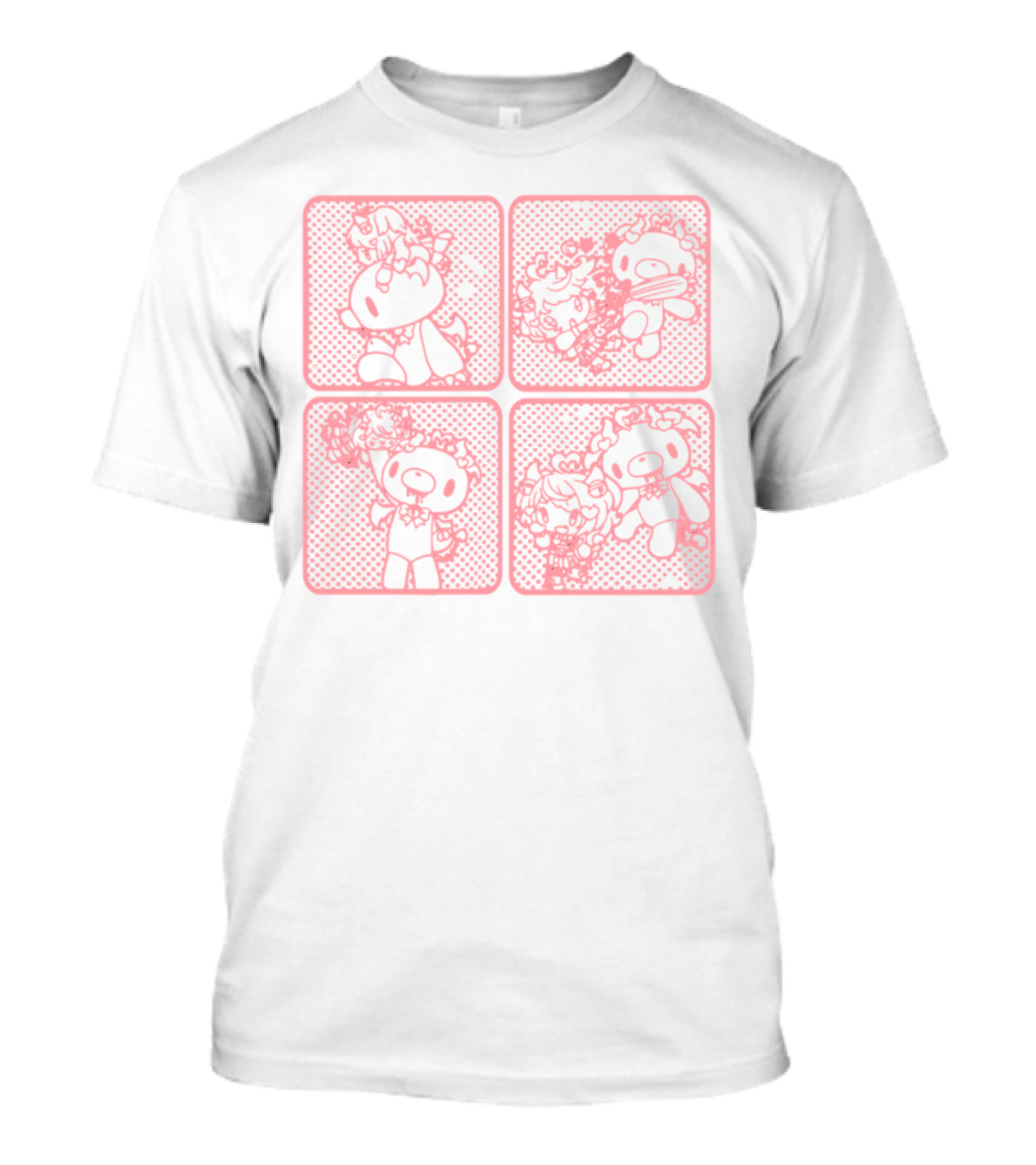 Morichack Ironmouse X GloomyBear Pink Graphic Quadrants T-Shirt