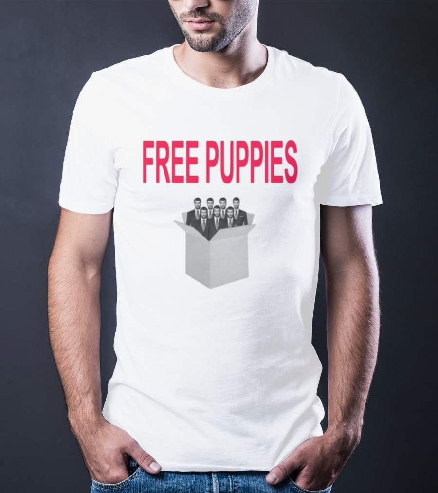 Free Puppies Men In Box T-Shirt
