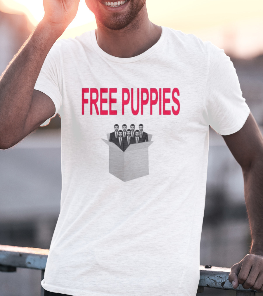 Free Puppies Men In Box T-Shirt