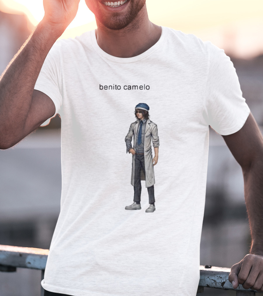 Sempre Benito Camelo Character In White Coat And Blue Hat T-Shirt