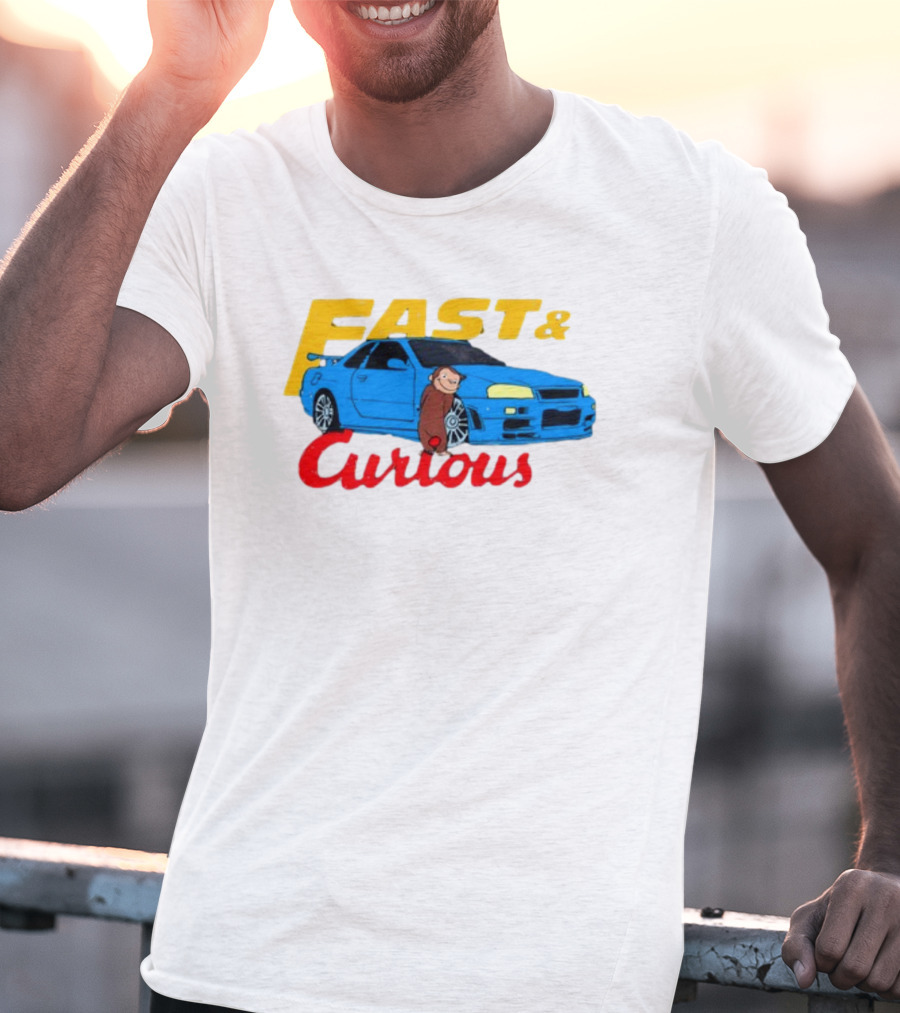 Fast And Curious Car Adventure With Curious Monkey T-Shirt