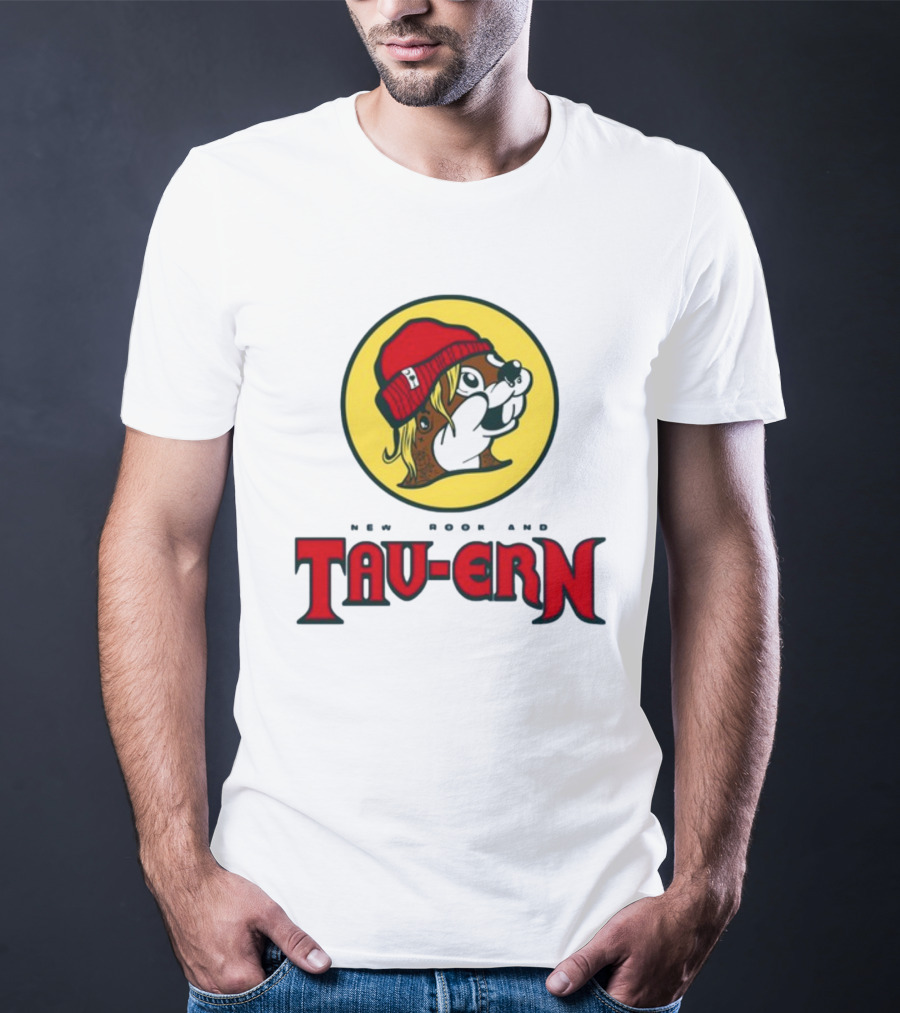 New Brookland Tavern Buc-Ees Nbt Logo With Red Hat Mascot T-Shirt