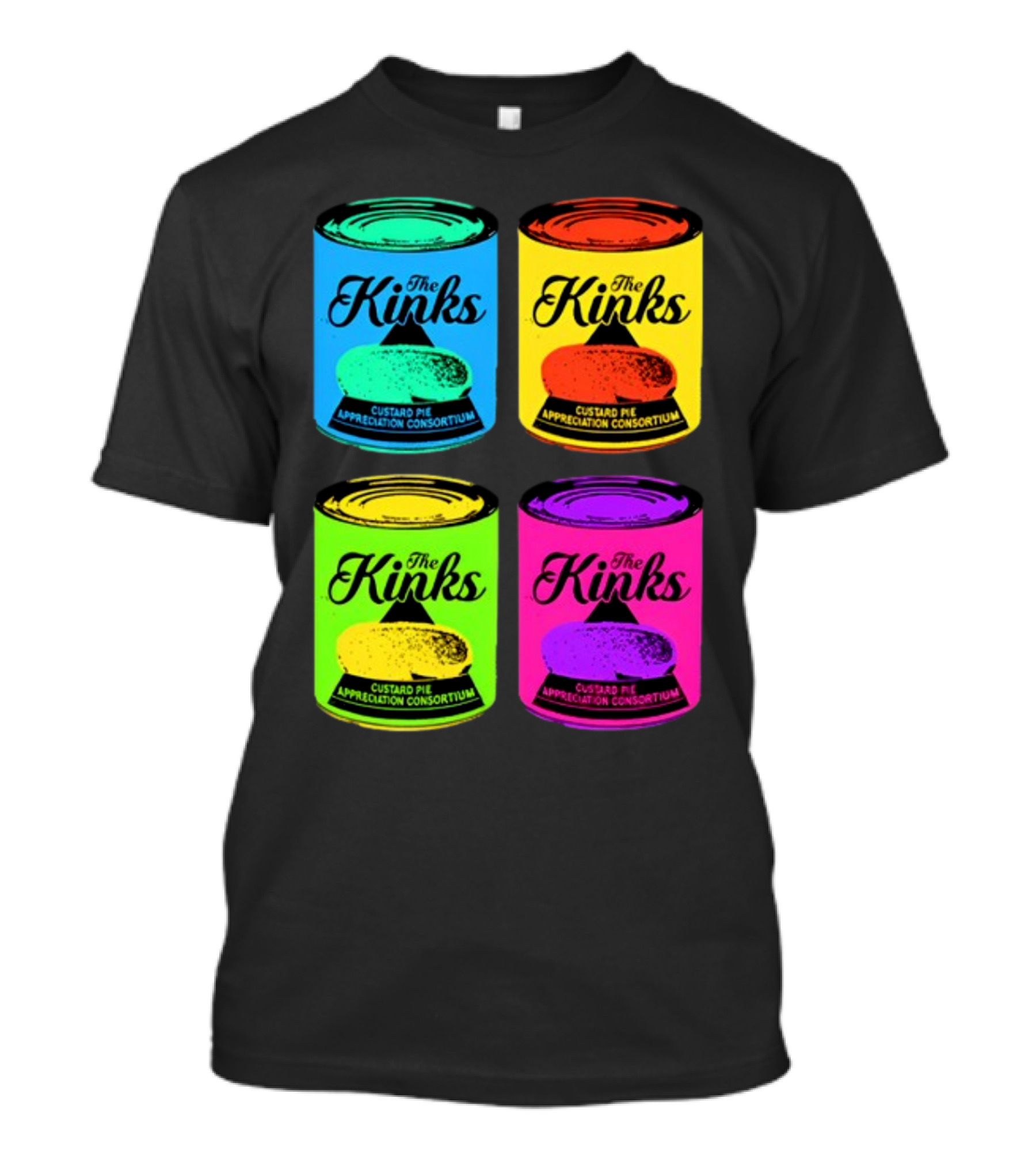 The Kinks Custard Pie Appreciation Consortium Pop Art Cans T-Shirt